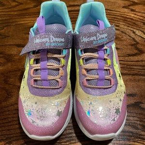 Skechers Light Up Unicorn Air-cooled Memory Foam Kids size 3 Like New